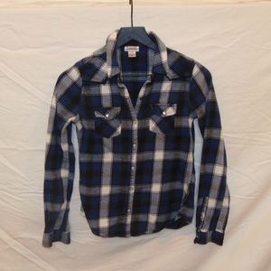 Girls long sleeve flannel top